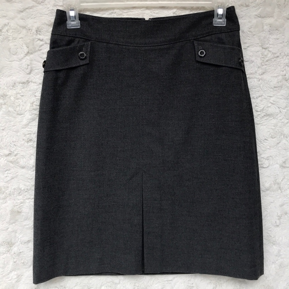 EUC Classiques Entier Gray Polyester Blend Skirt 6